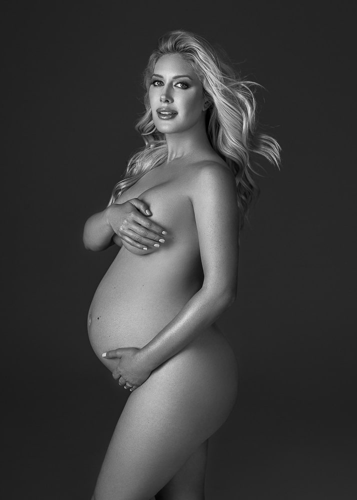 black and white maternity